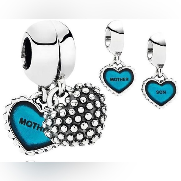 SOLD…AUTHENTIC PANDORA SS Bracelet with SS and 14k Gold Charms - Picture 4 of 15